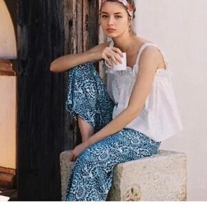 Anthro Maeve ~Anika Wide Leg L High Waist Pant